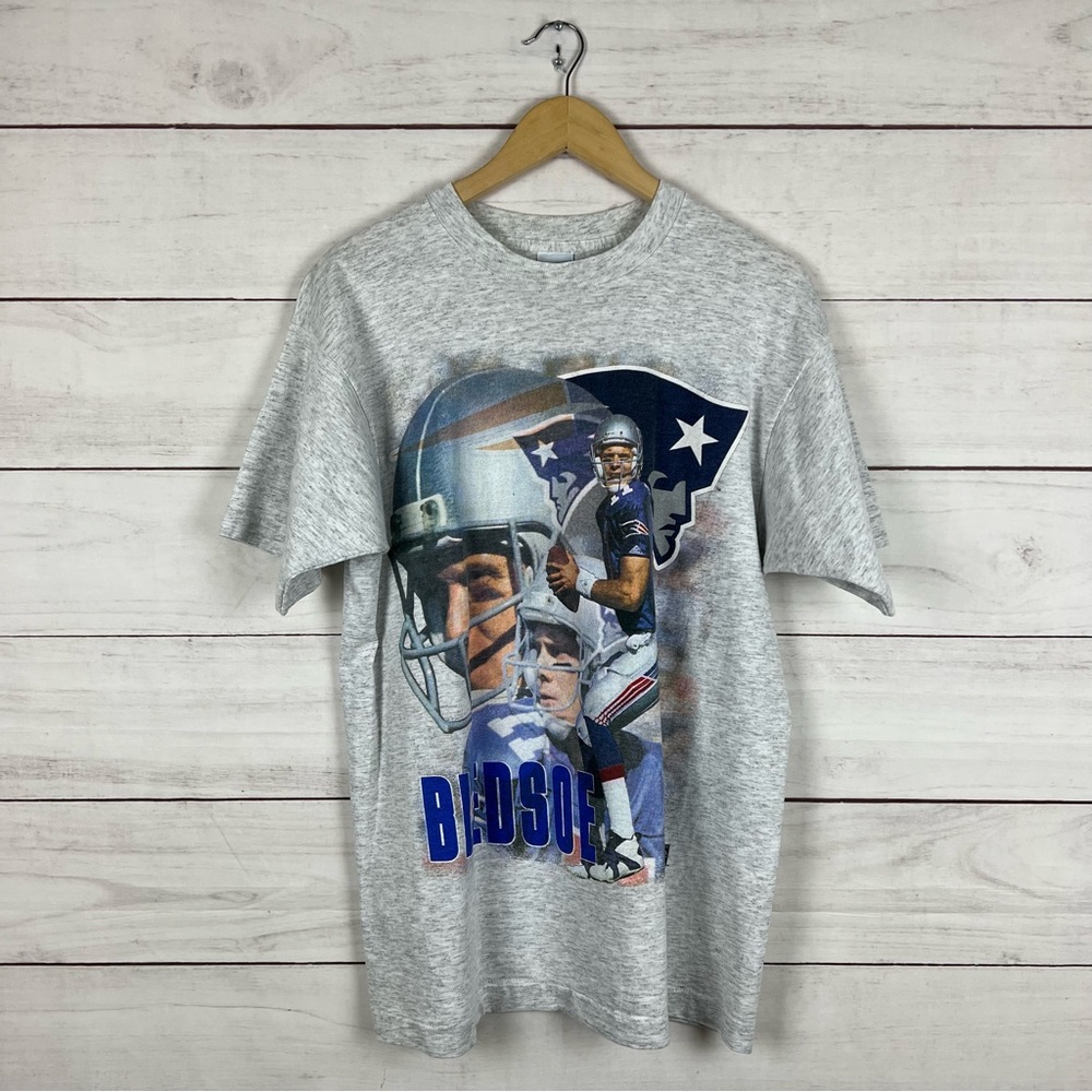 RARE Vintage 1994 New England Patriots NFL Bledsoe x Salem T Shirt Large